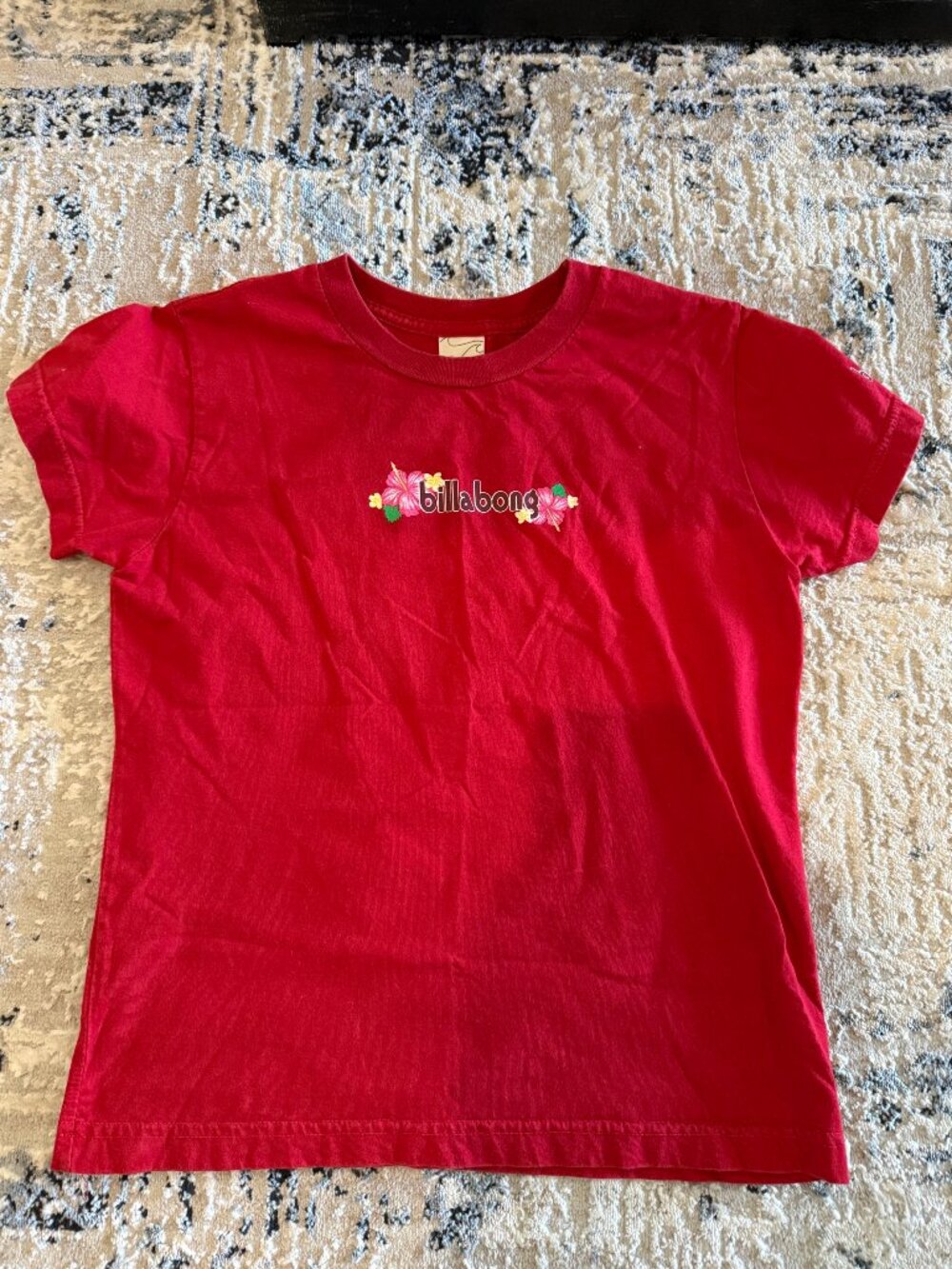 Medium Juniors Red Vintage Billabong T-Shirt